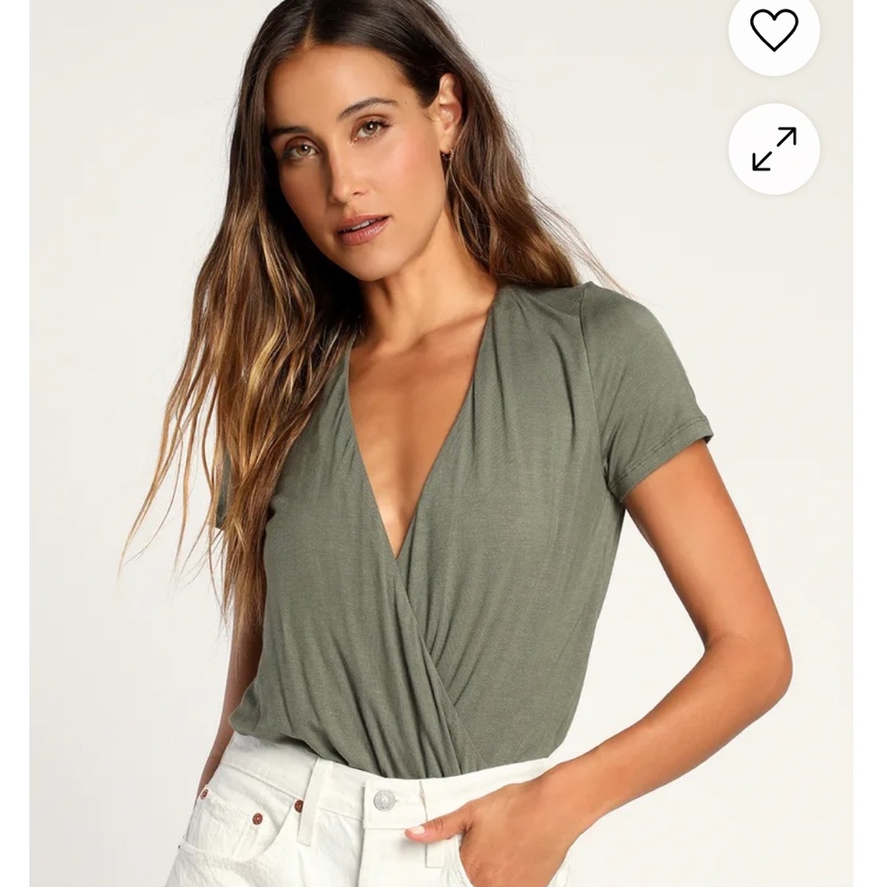 Women’s Green Short Sleeve Bodysuit